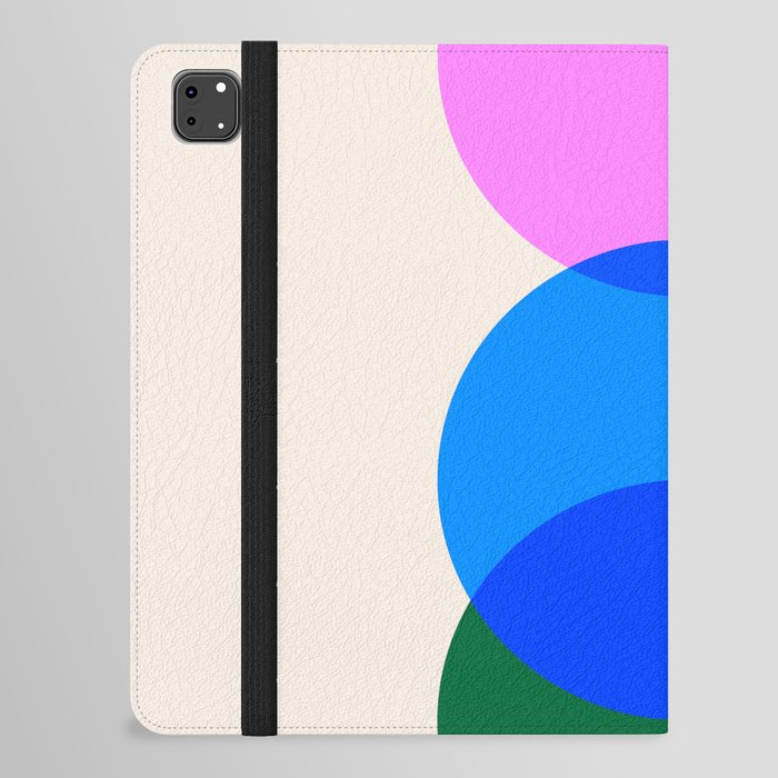 Balanced Geometric Shapes in Retro Vibrant Colors iPad Folio Case