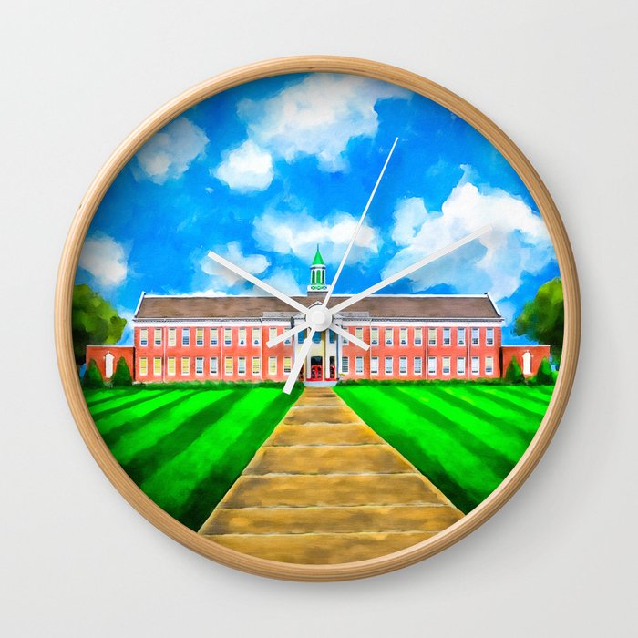 Classic Old Main Andalusia High School Wall Clock By Marktisdale