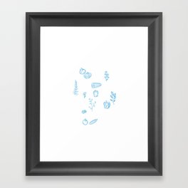 Blue Vegetable Framed Art Print