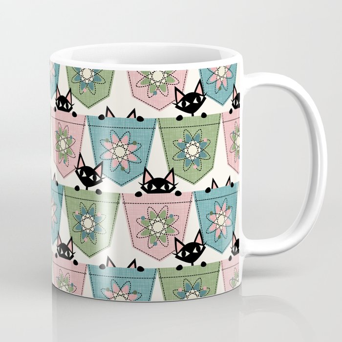 Cat Pocket Peek-a-Boo ©studioxtine Coffee Mug