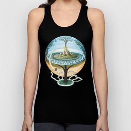 Ancient Norse Cosmology Conception of the Universe Flat Earth Unisex Softstile Flat Earth Shirt Tank Top