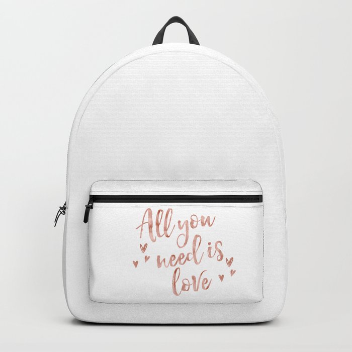 All you need is love - rose gold and hearts Backpack