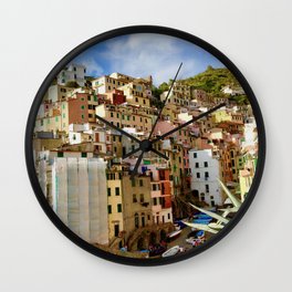Riomaggiore, Cinque Terre, Italy Wall Clock | Vernazza, Color, Renovation, Photo, Cinqueterre, Riomaggiore, Yellowbuilding, Architecture, 5Terre, Triptoitaly 
