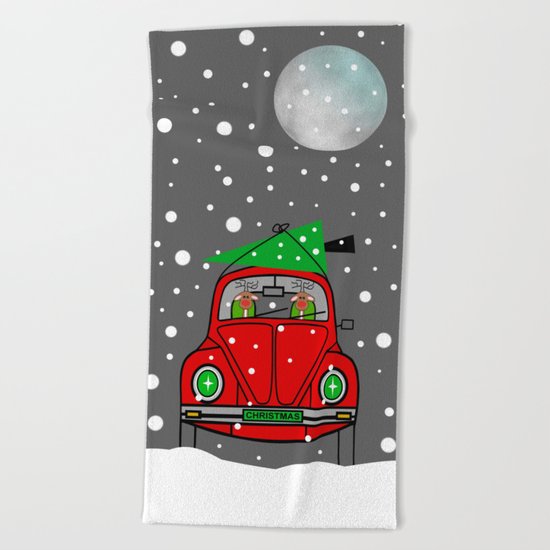 Santa Lane Beach Towel