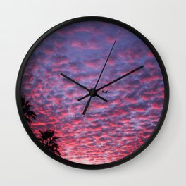 AZ Sunset on a Cloudy Day Wall Clock