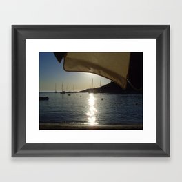 Last moments of sunlight  Framed Art Print