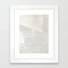 Relief [1]: an abstract, textured piece in white by Alyssa Hamilton Art Gerahmter Kunstdruck