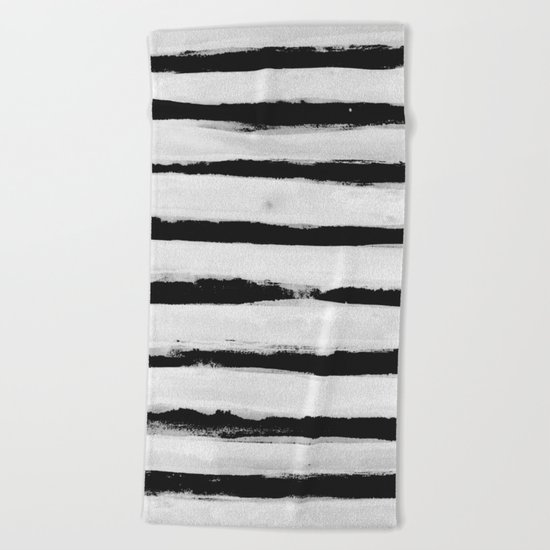 BW Stripes Beach Towel