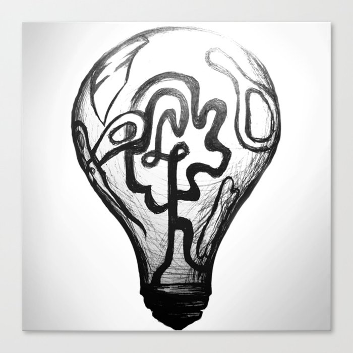 Light bulb Canvas Print