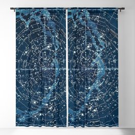 1900 Star Constellation Map - Chart Vintage Poster Blackout Curtain