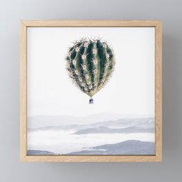 Flying Cactus Framed Mini Art Print