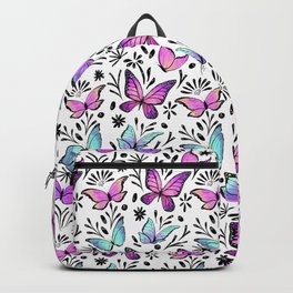Pink and Blue Butterflies Backpack