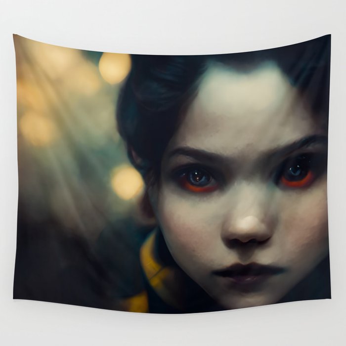 Black-eyed Child 14 Wall Tapestry