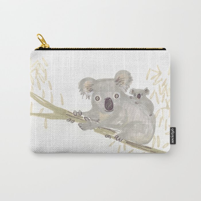 Koala & baby Carry-All Pouch by joclark | Society6