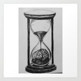 Hourglass Brain Art Print