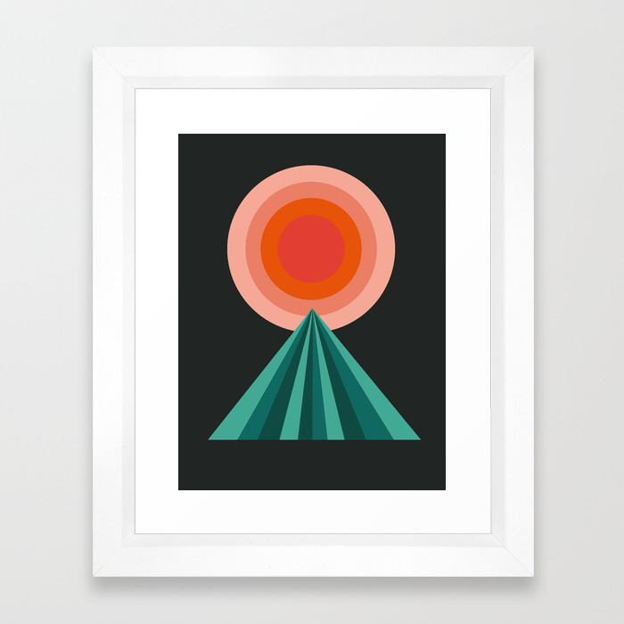 Way Decent 70s Retro Throwback Minimal Sun California Socal 1970 S Style Framed Art Print By Seventyeight Society6