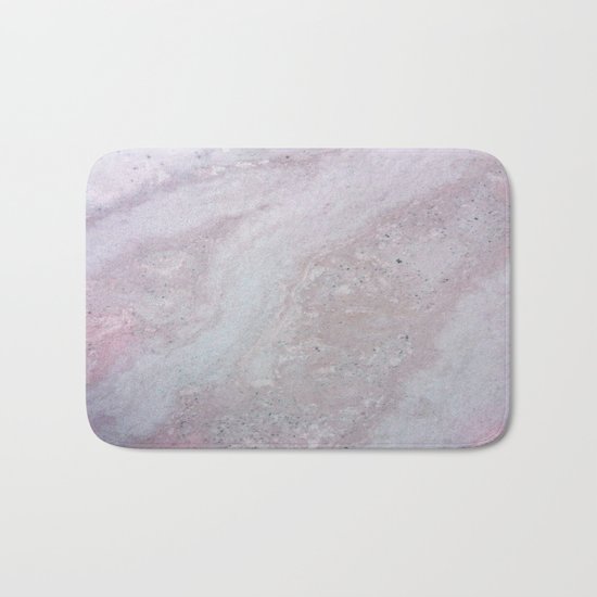 Elegant Pink Polished Marble Bath Mat