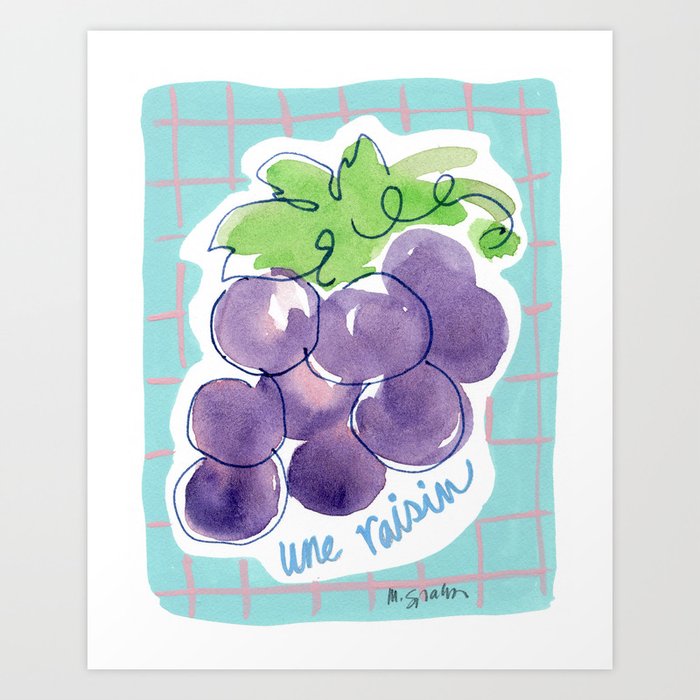 French Grapes Art Print