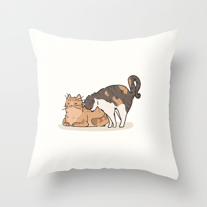 Cuddly Cats Throw Pillow