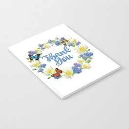 Thank You Note - Cute Floral  Notebook