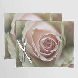 Soft blush pink rose - valentines flower - floral photography Placemat