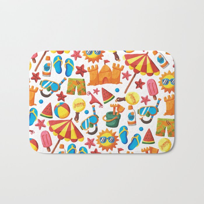 Summer Pattern Bath Mat