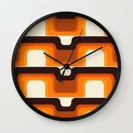 Mid-Century Modern Meets 1970s Orange Wall Clock