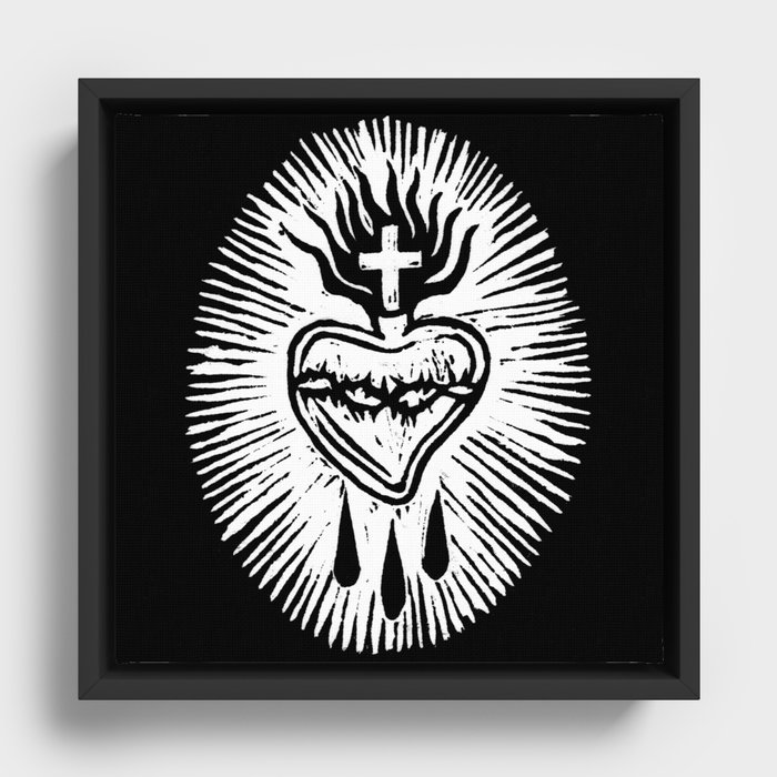 sacro cuore Framed Canvas