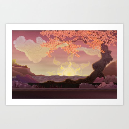 Chinese landscape Art Print