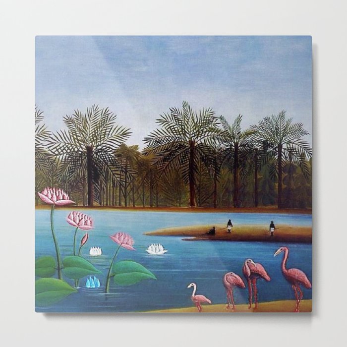 The Flamingos by Henry Rousseau Metal Print