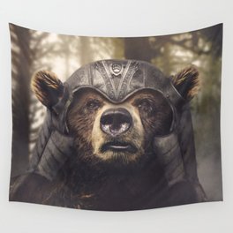 Armored Bear Companion Wall Tapestry