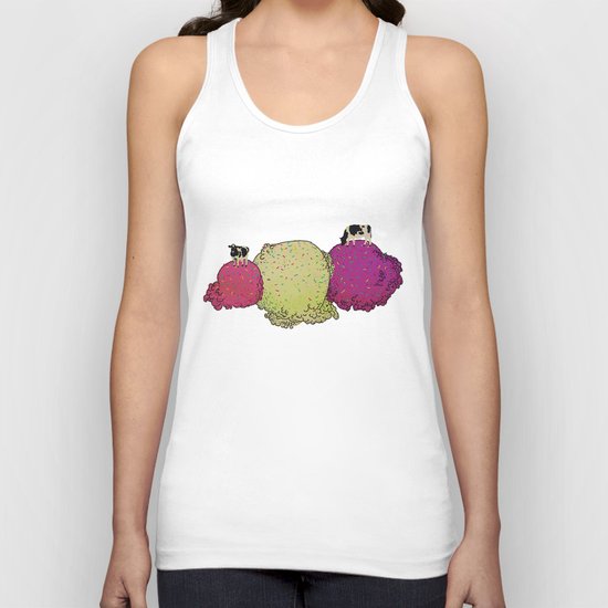 Cows love ice cream Unisex Tank Top