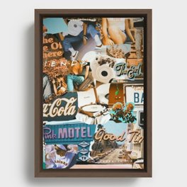 Cocacola collage Framed Canvas
