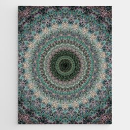 Mandala in different green tones Jigsaw Puzzle