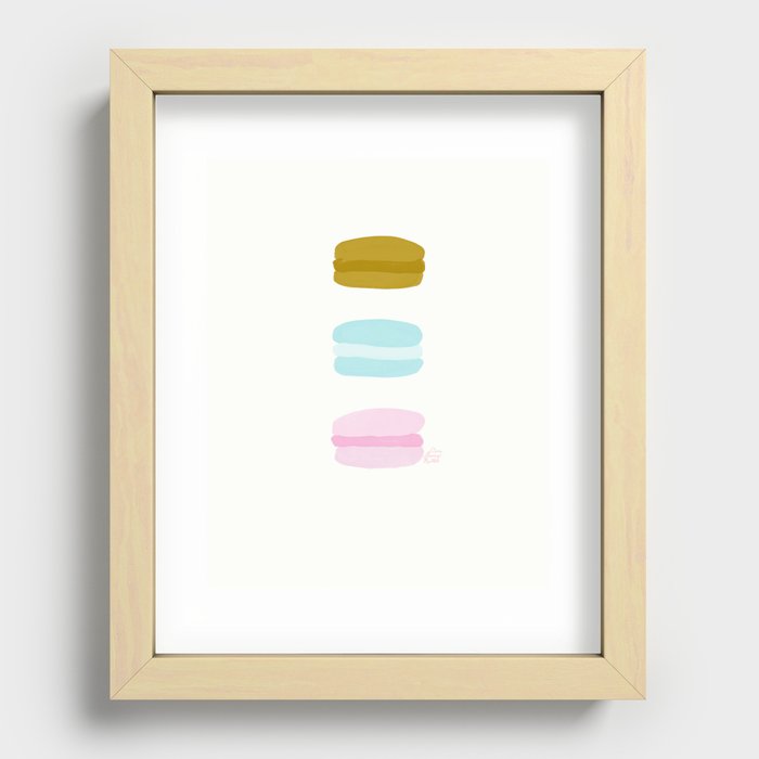 Macarons Trois Recessed Framed Print