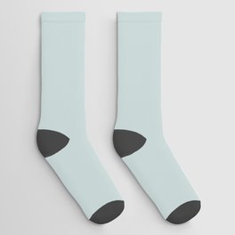 Light Aqua Blue Gray Solid Color Pantone Pale Blue 13-4804 TCX Shades of Blue-green Hues Socks