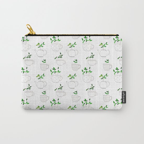 Tea plants in tea cups Carry-All Pouch