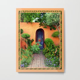 Garden Delights, Mesilla, NM Metal Print | Garden, Home, Homes, Floral, Colorful, Door, Mesilla, House, Adobe, Doors 