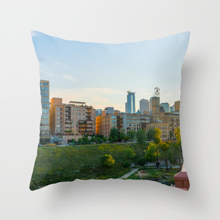 Minneapolis Skyline | Golden Hour | Photography Throw Pillow