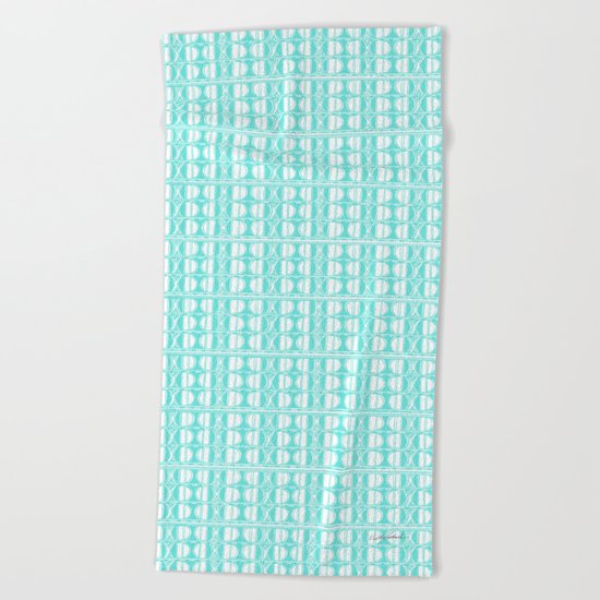 Aqua Dot Beach Towel
