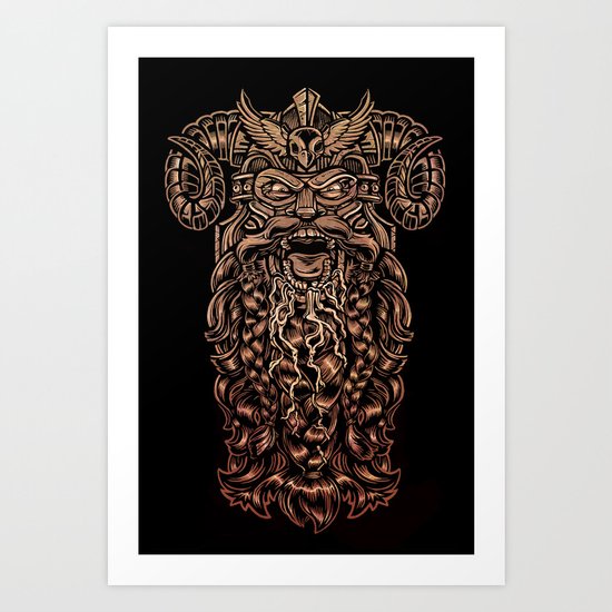 Viking Rabies Art Print