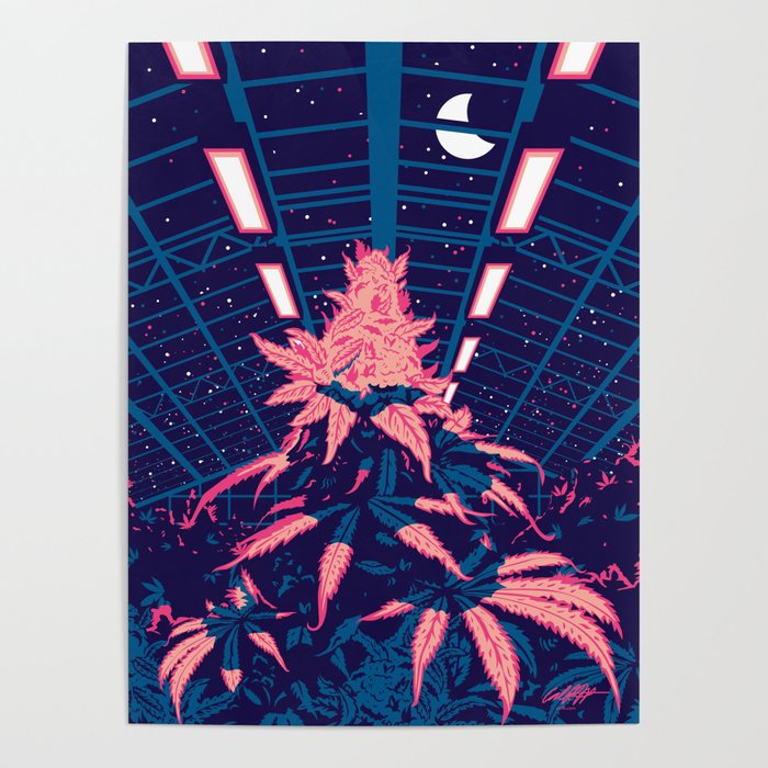 Pink Growhouse - 18x24 - Hemp Marijuana Cannabis Poster