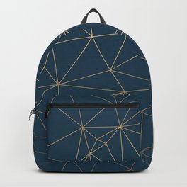 Benjamin Moore Gold Hidden Sapphire Geometric Pattern With White Shimmer Backpack