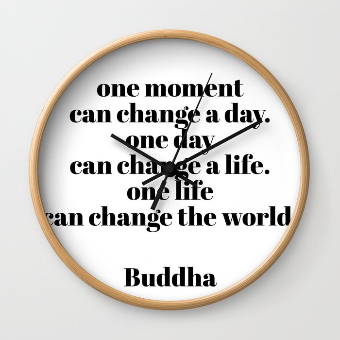 one moment Wall Clock