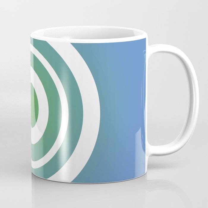 Turquoise water circles Coffee Mug