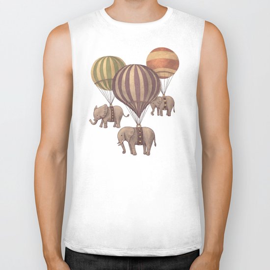 Flight of the Elephants - colour option Biker Tank