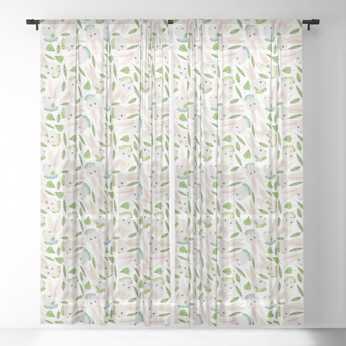 Rabbits In Ruffles Sheer Curtain By Whimsymilieu Society6