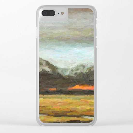 Abstract Andean Landscape Clear iPhone Case