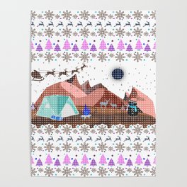 Christmas Campout Fun Christmas Camping Addict Poster
