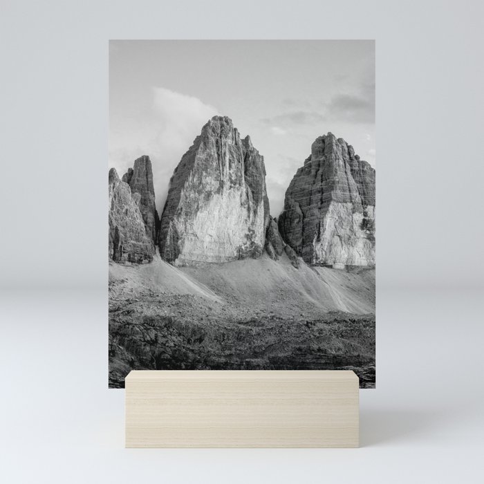 Dolomites Black and White Mini Art Print